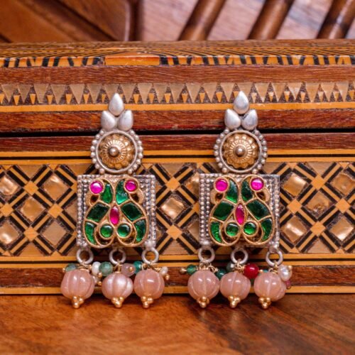 925 Silver Meenakari Fusion Drops