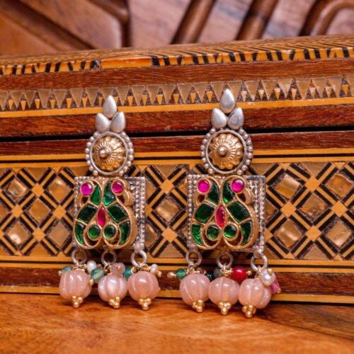 925 Silver Meenakari Fusion Drops